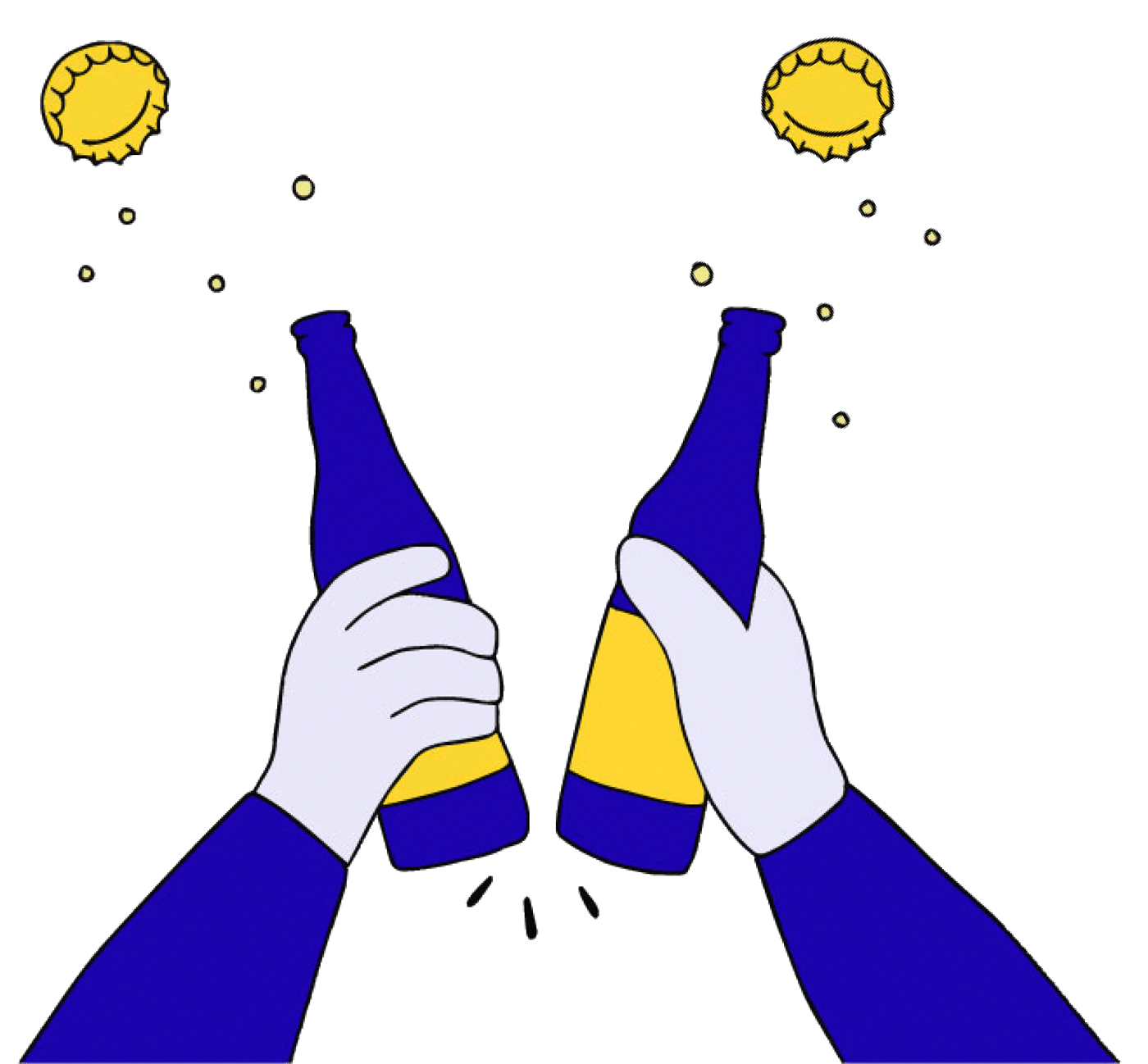 two bottles celebration